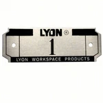 Lyon Number Plate: 2 3/4 In X 1 In, 36 Plates, Aluminum, Silver W Black Letter. Fixed Price $24.99.