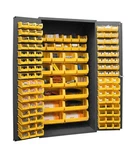 Durham 2501-bdlp-126-95, Cabinet With 126 Yellow Hook On Bins, 36"x24"x72". Fixed Price $1995.87.