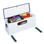 Crescent Jobox 2.2cu.ft. Delta Steel Hopper W/ Baseplate (part# 810000) - White. Fixed Price $289.95.