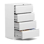 Aobabo 4 Drawer File Cabinet W/ Lock For Letter/legal Size Paper, White (used). Fixed Price $147.74.
