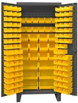 Durham Hdc36-126-95, 12 Gauge Cabinet With 126 Yellow Hook On Bins, 36"x24"x78". Fixed Price $2226.42.