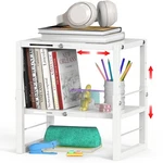Locker Organizer Shelf White Metal - Adjustable Width/height For School/office/g. Fixed Price $52.48.