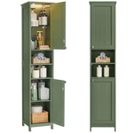 Vasagle Tall Bathroom Cabinet With Lights, Slim Freestanding Storage Ca. Fixed Price $140.64.