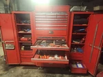 Mac Tool Box Used,macsimizer Series Red,with Butcher Block Top, Tools Included.. Fixed Price $10000.00.