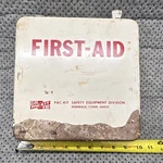 Pac-kit Metal First Aid Box Industrial Wall Mountable Handle White Square Medium. Fixed Price $12.50.