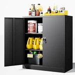 Letaya Metal Storage Cabinets With Lock Door,2adjustable Shelves Organizer Steel. Fixed Price $98.42.