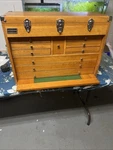 Grizzly T33970 26" Series 10-drawer Red Oak Tool Chest No Key. Fixed Price $300.00.