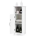 Costway Bathroom Storage Cabinet Narrow Freestanding Organizer Open & Adjustable. Fixed Price $90.96.