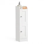 Storage Cabinet Slim Adjustable Shelves Reversible Doors Cloud White Vasagle. Fixed Price $59.99.
