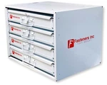 Durham Mfg 307-95 Four Sliding Drawer Parts Cabinet (choose Rack Options). Fixed Price $249.00.
