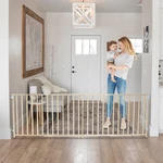 60"-103" Extra-wide Swing Baby Safety Gate Natural Wood. Fixed Price $56.84.