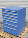 Lista Modular Storage Cabinet 7 Drawer 41" H. X 28" W. D. Steel Blue. Fixed Price $1801.47.