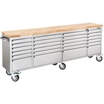 T27877 96" 24-drawer Stainless Steel Industrial Tool Cabinet. Fixed Price $2085.87.