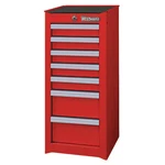 Westward Side Cabinet, 7-drawers, Powder Coated Red, 15.5" W X 18" D. Fixed Price $572.77.