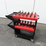Huot Toolscoot 48 Spot Bt30 Taper Tool Holder Cart W/ 41 Misc. Tools. Fixed Price $599.99.