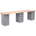 Global Industrial 120"wx30"d Production Workbench Maple Square Edge Top 2. Fixed Price $1580.22.