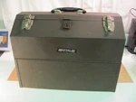 Vintage Waterloo Hip Roof Double Latch Metal Tool Box 18"l X 10"w 13"h. Fixed Price $99.99.