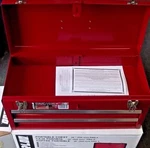 Waterloo Pch2020 20-1/2 L X 8-1/2 W 9-1/2 High Red 2 Drawer Metal Tool Box. Fixed Price $44.00.