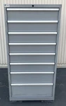 Lista 8-drawer Industrial Parts Tool Bin Storage Cabinet 28-1/4 X28-1/2 X59-1/2. Fixed Price $1500.00.