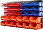 Horusdy Wall Mounted Storage Bins Parts Rack 30pc Organizer Garage Plastic Shop. Fixed Price $38.61.