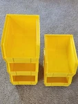 Lot Of 5 Uline Plastic Stackable Bins - 11 X 8 7", Yellow S-12416. Fixed Price $19.99.