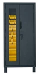 Durham 3702cxc-30b-95, 30 Yellow Hook On Bins In 14 Gauge Cabinet, 36"x24"x78". Fixed Price $4556.96.