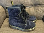 Dr Martens A612 Blue Velvet Lace Up Boots Rare Vintage Size 4. Fixed Price $55.00.