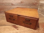 Vintage Industrial 2 Drawer Wood/brass Remington Rand Library File Cabinet. Fixed Price $259.99.