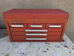 Vintage Kennedy Red Six Drawer Machinist Top Chest Tool Box. Fixed Price $225.00.