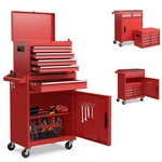 Goplus Rolling Tool Chest, 5-drawer Box Organizer W/lockable Wheels & Slidi. Fixed Price $580.99.