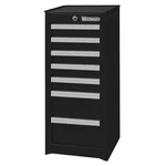 Westward Side Cabinet, 7-drawers, Powder Coated Black, 15.5" W X 18" D. Fixed Price $563.50.