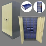 60 Drawer Small Parts Cabinet With Door Durable Storage Screw Hardware. Fixed Price $314.90.