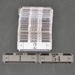 (54) Lyon Number Plate Nf5829, 1" X 2-3/4", Numbered 1 Through 54, Aluminum. Fixed Price $29.95.