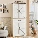 72" Tall Farmhouse Kitchen Pantry, Storage Cabinet With Adjustable She. Fixed Price $212.63.
