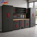 Garage Storage Cabinets System 8-pcs Workshop Cabinet Set In Black Included Stee. Fixed Price $3130.10.