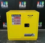 Justrite 892320 Flammable Storage Cabinet Self Closing Doors 22 Gal. Fixed Price $690.00.