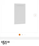 Hampton Bay Shaker 17.5x29.37 Island End Panel Satin White. Fixed Price $36.64.