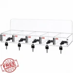 Threan Cell Phone Locker Box 5 Slots Clear Acrylic Lock Key. Fixed Price $131.99.