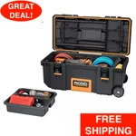 Ridgid 28 In. Portable Mobile Durable Job Box Organizer 100 Lbs Site Repair. Fixed Price $122.99.