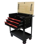 Artman 2025 3 Drawers Multifunctional Tool Cart With Wheels And Wooden Top New. Fixed Price $179.14.