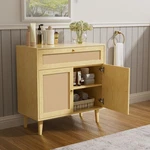Grusign Rattan Decor Storage Cabinet With Drawer - Bathroom, Kitchen, Living Roo. Fixed Price $194.99.