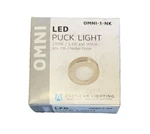 (an)(3) American Lighting Omni-1-wh 3w Led Puck Light 2700k 135lm Nickel Finis. Fixed Price $59.36.