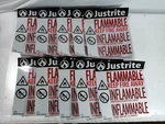 Justrite Haz-alert Adhesive Flammable Warning Labels Rm09196 P/n 29002 - Qty. 10. Fixed Price $20.30.