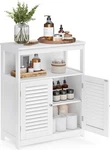 Vasagle Floor Storage Cabinet With Shutter Doors & Adjustable Shelf White Ubbc40. Fixed Price $107.12.