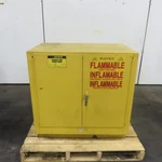 Justrite 25730 22 Gallon Flammable Liquid Storage Cabinet 35" X 22". Fixed Price $475.30.
