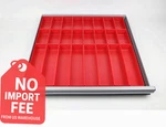 140 Pba Red Plastic Box Assortment- 2 Inch Deep Drawer Organizer Fits Lista, Etc. Fixed Price $113.52.