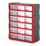 Intertool Small Parts Organizer For 18.70" L X 14.90" W 6.20" H, Black, Red. Fixed Price $55.81.