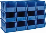 12 Pack Quantum Storage Qus230 Blue Stack & Hang Bin 5-1/2"w X 10-7/8"d 5"h. Fixed Price $80.91.