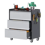 Aobabo Metal Garage Storage Cabinet 35.43"h X 30.31"w 18.11''d, Black Gray. Fixed Price $231.99.