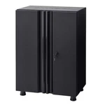Husky Regular Duty Welded 24-gauge Steel 2-door Garage Base Cabinet In Black. Fixed Price $220.00.